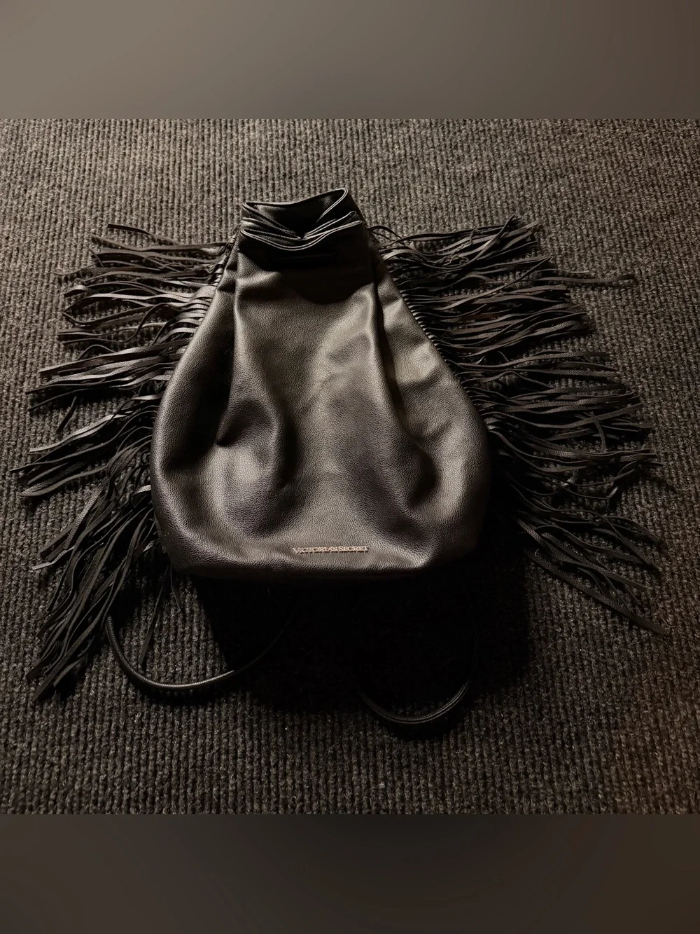 Victoria’s Secret 2015 Fashion Show Black Fringe Backpack
